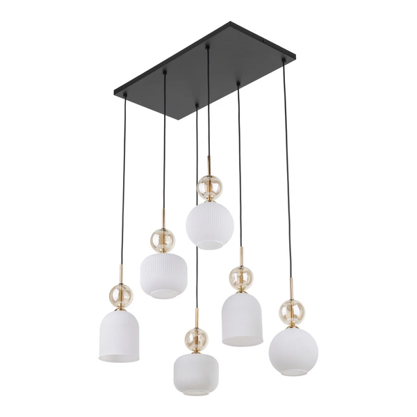 SOPHIA COGNAC WHITE LAMPA WISZĄCA 6XE14