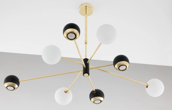 Nowoczesny Żyrandol MOKA wys. 47-69cm 4xG9 4xGU10
14W IP20 | Złoty