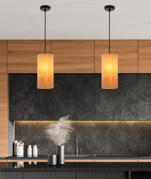 Lampa wisząca ARAGONA, 31-19608, czarny/korkowy, 1x60W E27