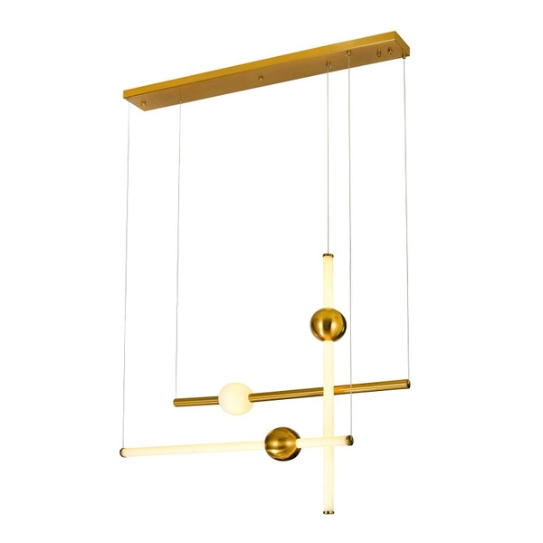 Designerska lampa wisząca HALLING LED 36W 3000K wys. 90cm | miedziany