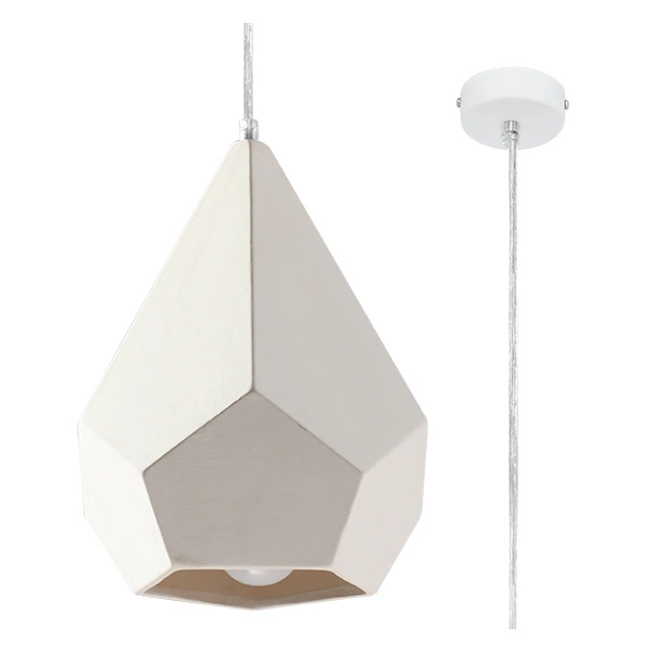 Lampa wisząca ceramiczna PAVLUS SL.0844 biała 1xE27