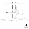 Stylowa lampa wisząca GONDOLA M 40643 2xE27 | czarny srebrny
