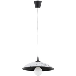 Lampa wisząca ALFA KAKTUS CZARNO-BIAŁA 1xE27 37cm | 60988