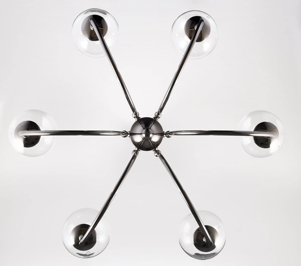 Nowoczesny Żyrandol BRILLANTE wys. 105cm 6xG9 14W IP20 | Czarny