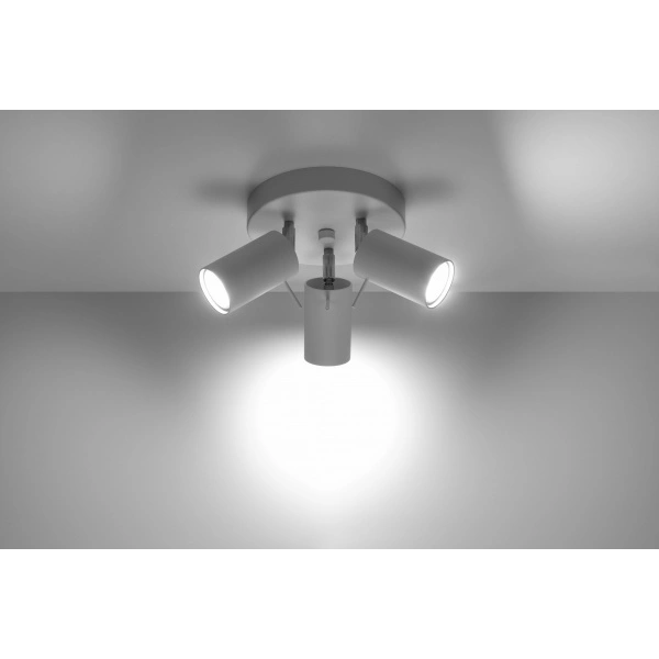 Nowoczesny plafon RING 3P SL.1015 biały 3xGU10