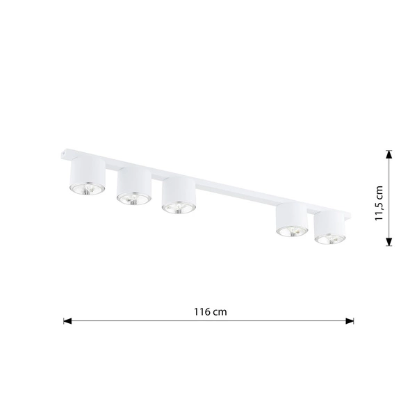 Lampa sufitowa Emibig NANO 5 Biały 1311/5