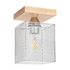 Lampa sufitowa Norman Wood 1xE27 Max.25W Drewno brzozowe/Chromowany metal 8175160