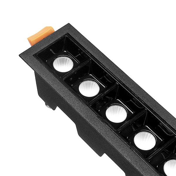 Lampa liniowa LED DARLI podtynkowa 20W 4000K neutralny | czarny