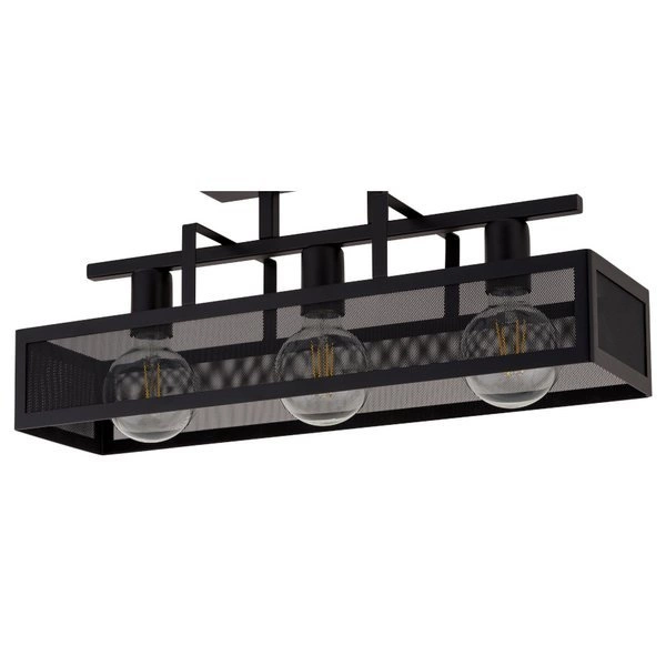 Lampa sufitowa siatka ALBERT 3 PLAFON czarny 32174