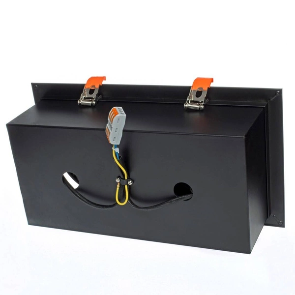 Oprawa Podtynkowa Plaza 2xGU10 AR111 Czarna w nowoczesnym stylu