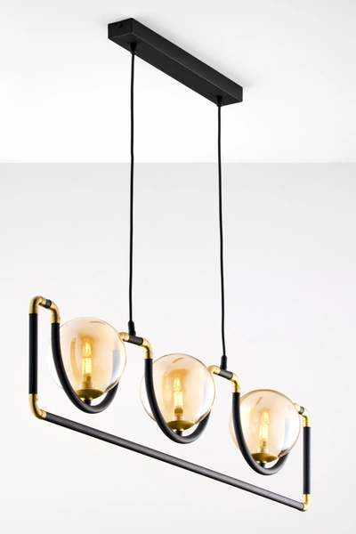 Nowoczesna Lampa wisząca HANZA wys. 30-100cm 3xG9 14W IP20 | Złoty