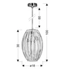 Lampa wisząca ABUKO MAŁA 31-55296 niebieska 1x60W E27