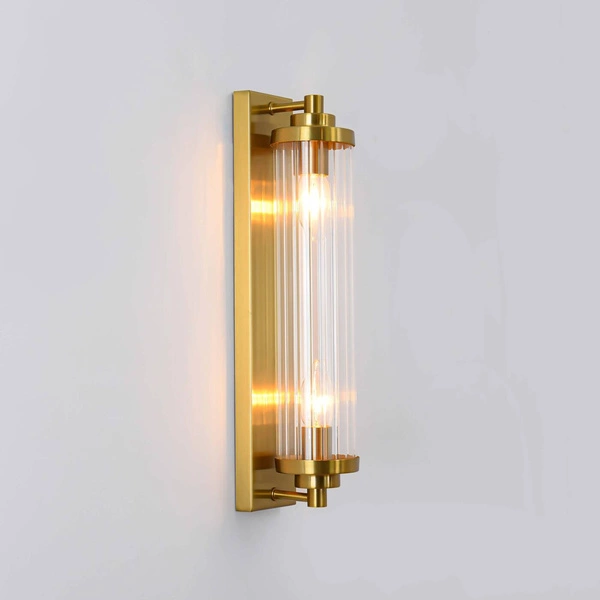 Designerska lampa ścienna kinkiet LORENZO 2x E14 | złoty