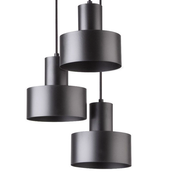 Lampa wisząca RIF czarna 3pkt 33cm