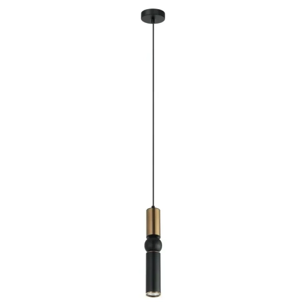 Lampa wisząca ISIDORA śr. 10cm GU10 | czarny/brąz antyczny