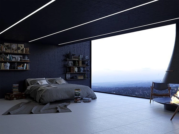 Profil LED P21-1 architekt 200cm szer. 41mm | do osłonek C6 | czarny