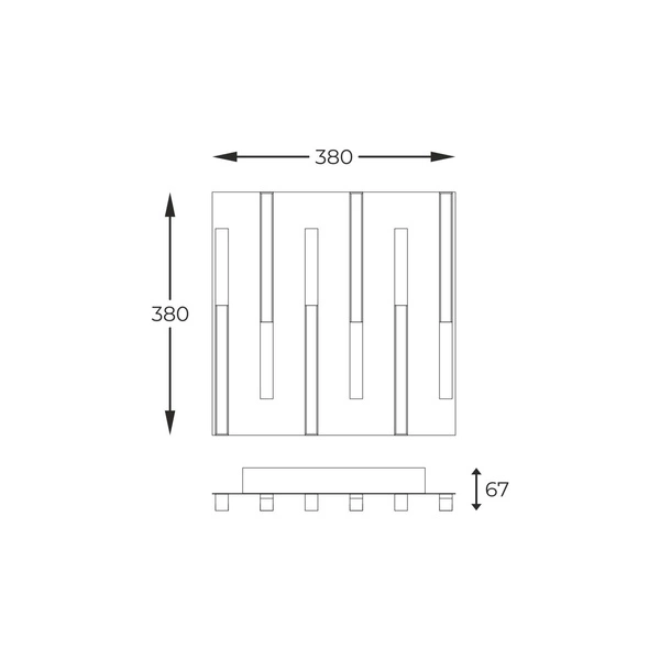 MX4980-6S-3BMT ELIOT LAMPA SUFITOWA CZARNA-DREWNO/BLACK-WOOD