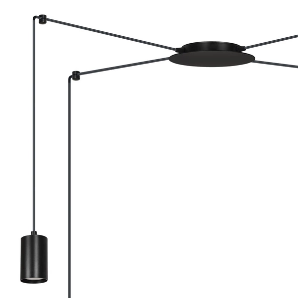 Lampa wisząca Emibig TRAKER 4 BL/Czarny 524/4