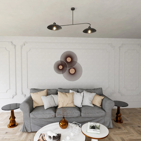 Lampa sufitowa Emibig FOSTER 2 Czarny 1353/2