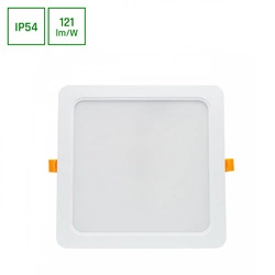 DURE 3 DOWNLIGHT 24W WW 230V 110st IP54 IK06 220x220x34 BIAŁY kwadratowa zasilacz zintegrowany