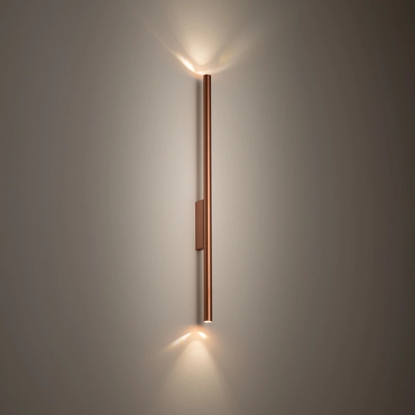 Kinkiet LASER WALL 2xG9 wys.78cm szer.2.5cm | Satynowa miedź 11815