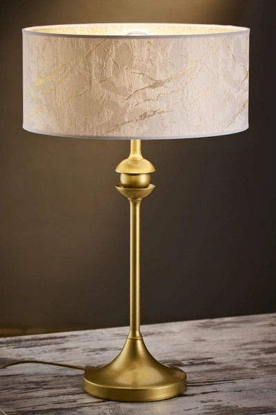 Klasyczna Lampa biurkowa KASZMIR wys. 54cm 1xE27 15W IP20 | złoty połysk