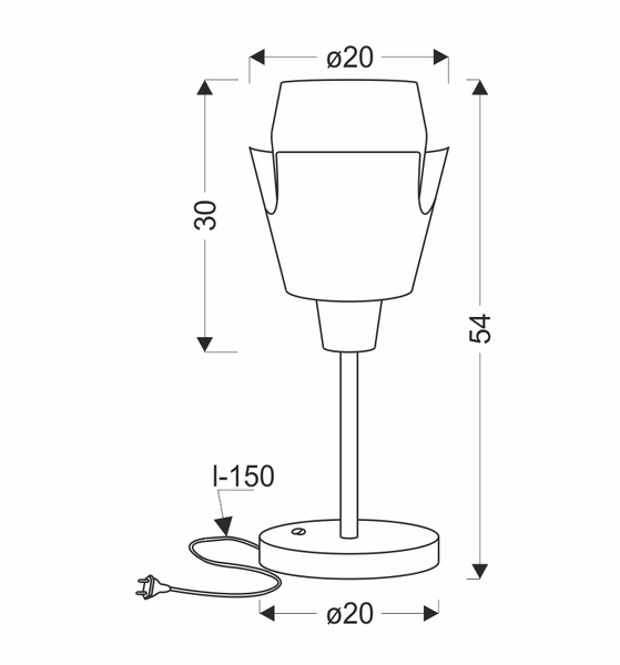 LAMPA STOŁOWA FALUN 1 ŻÓŁTY