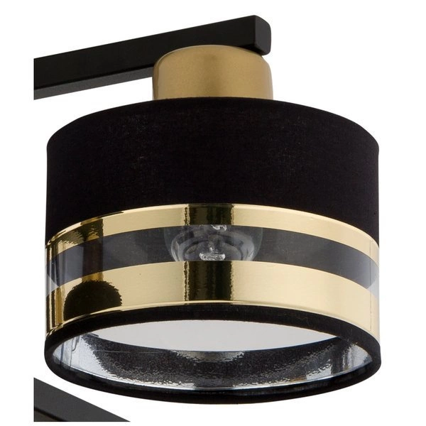 Nowoczesna lampa sufitowa PRO 4 PLAFON czarny/złoty 32145
