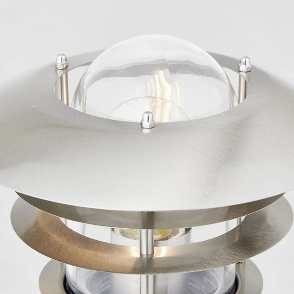Lampa stojąca ogrodowa Terrence Brilliant 1 1x40W E27 Metal/Szkło Stal Nierdzewna