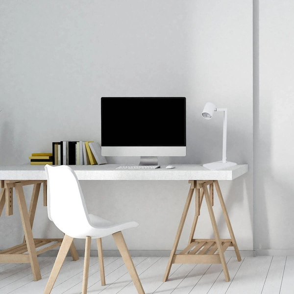 Lampa biurkowa Snow, biała, 1x50W GU10