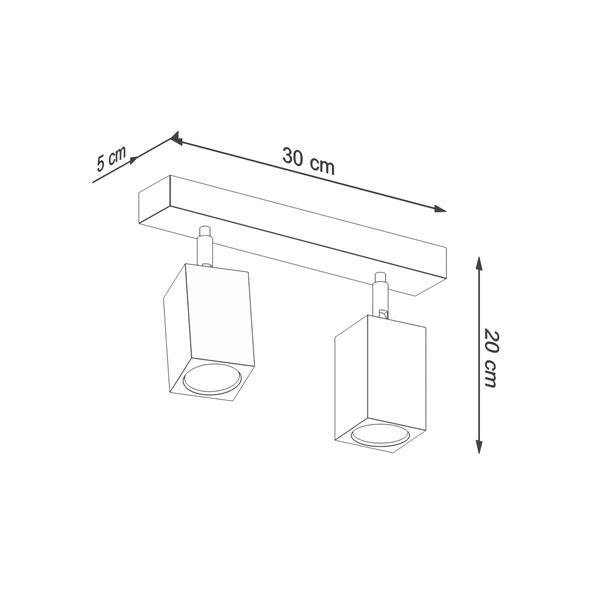 Nowoczesny Plafon Plafon KEKE 2 dąb SL.1036