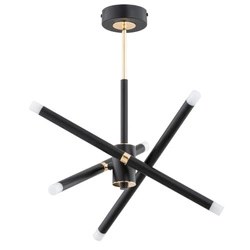 Lampa sufitowa ALFA OVILI ZŁOTO-CZARNA 6xG9 LED 40cm | 63225