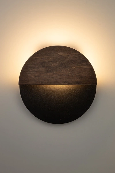 Lampa Sigma LUNA kinkiet S czarny/venge 40860