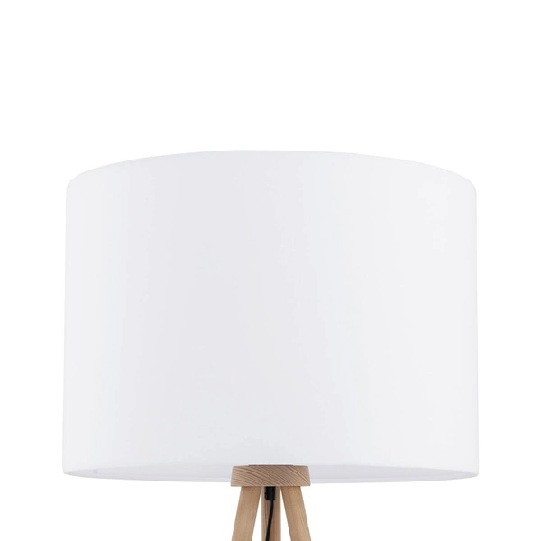Stylowa lampa podłogowa buk TOKYO E27 60W wys. 148cm | biały 5299
