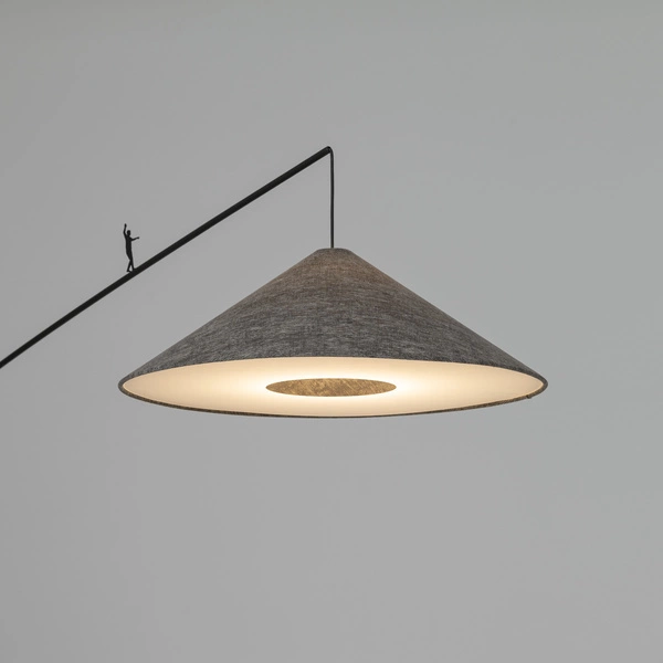 Lampa podłogowa POISE umbra gray A E27 wys.240cm dług.260cm przewód 270cm włącznik | 11767