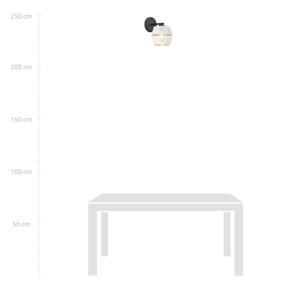Kinkiet Emibig MALIA K1 Biały/GOLD 1184/K1