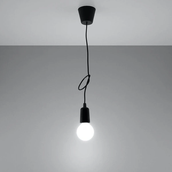 Lampa Wisząca DIEGO, PCV Czarna, E27 60W, SL.0572