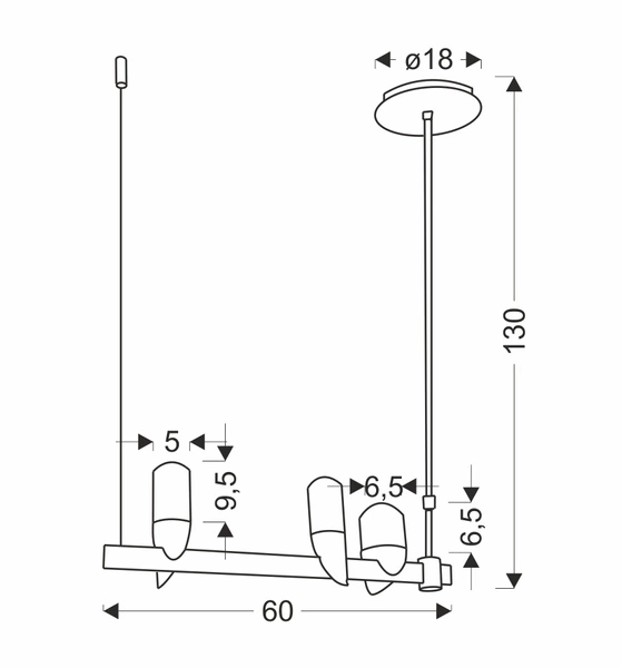 LAMPA WISZĄCA SAKAI 3 CZARNY ZŁOTY