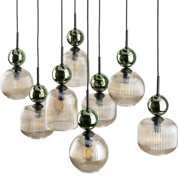 SOPHIA GREEN COGNAC LAMPA WISZĄCA 8XE14