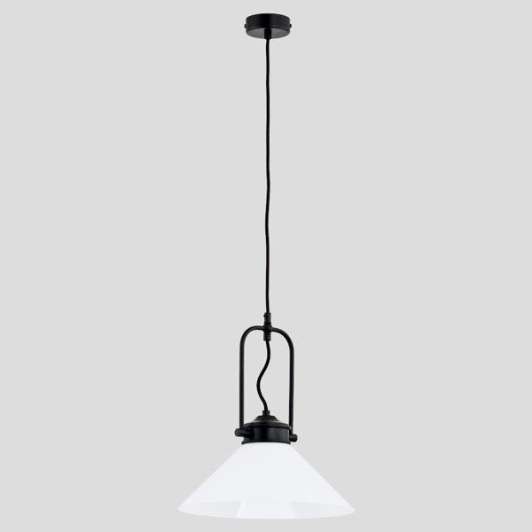 Lampa wisząca zwis MERIN czarny/biały śr. 30cm