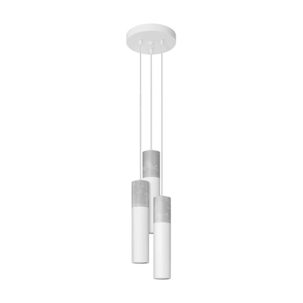 Lampa wisząca BORGIO 3P, SL.1080, biały/beton, 3x40W GU10