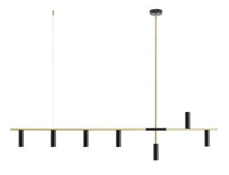 Aldex LAMPA WISZĄCA TREVO 7 BLACK BRASS 1083T40