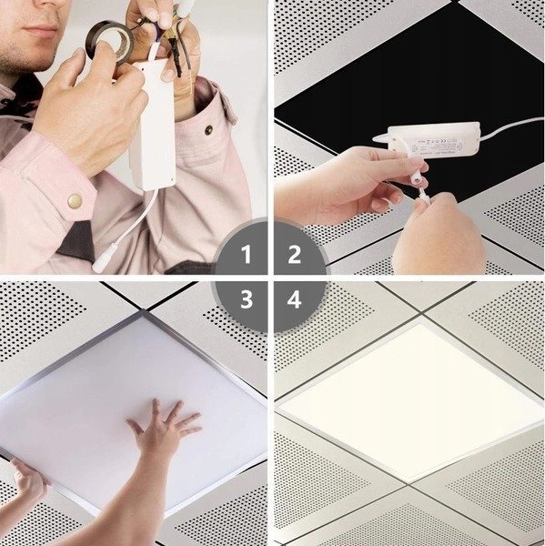 Aigostar Panel LED 60x60cm 40W barwa neutralna 4000K biała ramka