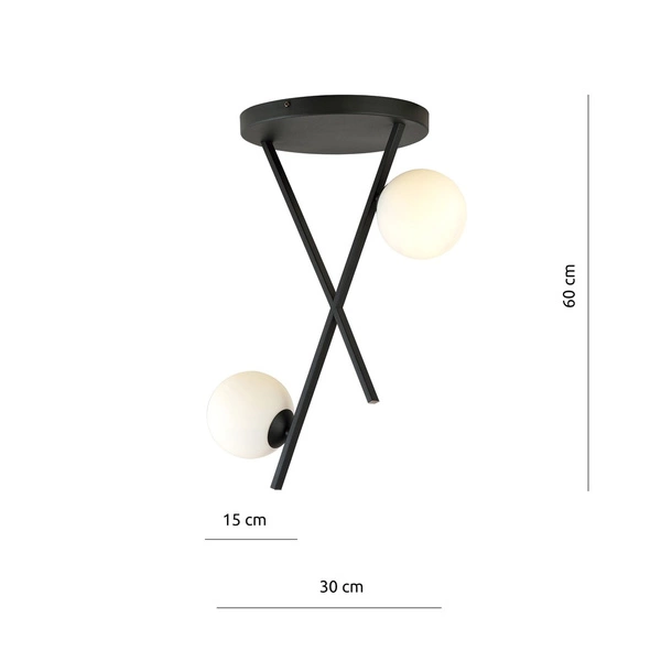 Lampa sufitowa Emibig RIVER 2 OPAL 1194/2