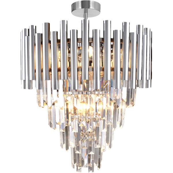 Lampa sufitowa MADISON, chrom/transparentny, 9x40W E14, ML8805