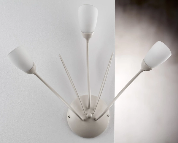 Klasyczny Kinkiet GLORIOSA wys. 44cm 3xG9 14W IP20 | piaskowo-szary