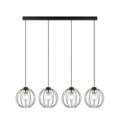 Lampa wisząca Emibig GINO 4 Czarny/GOLD 1222/4