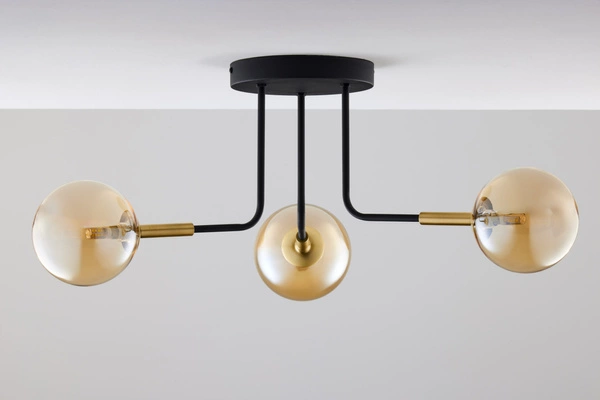 Nowoczesna Lampa sufitowa BURANO wys. 31cm 3xG9 14W IP20 | Złoty