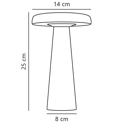 Lampa stołowa ARCELLO LED 2700K Biała ciepła Metal | Antracyt