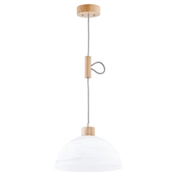 Lampa wisząca ALFA HOLIDAY 2 DREWNIANA 1xE27 30cm | 60349